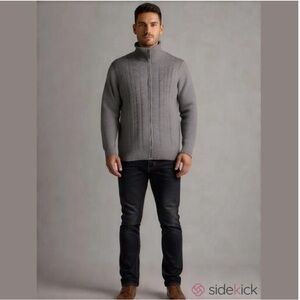 Oscar De La Renta Men’s Knit Sweater Grey Large